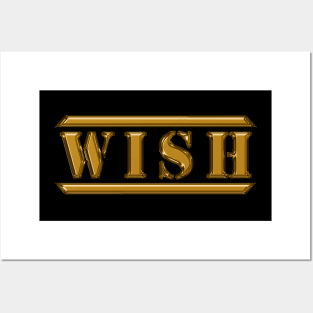 Wish Yellow Posters and Art